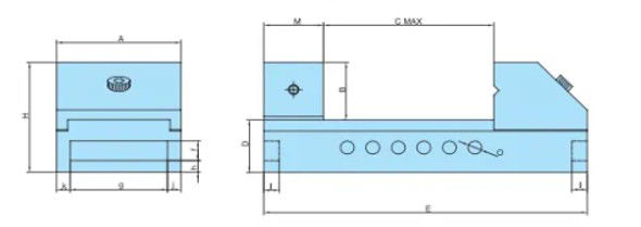 VERTEX 125 × 150 mm Pimli Hassas Tezgah Mengenesi